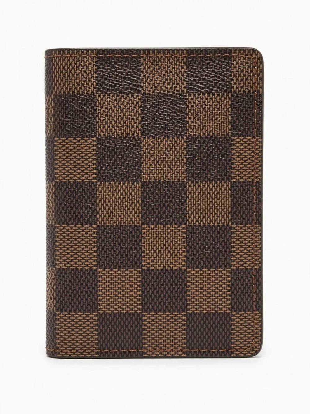 Louis Vuitton Brown Damier Canvas Passport Holder with Box & Ribbon